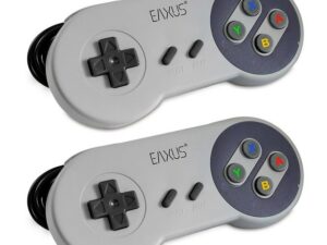 EAXUS USB Gaming Controller im Classic Design Retro Controller (2 St., Gamepad für PC, Raspberry Pi & Co, 1,4 m Kabellänge)