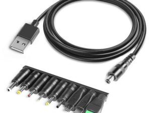 HKY 11 in 1 USB zu DC Kabel Konverter Universal Adapter 8 in 1 USB Kabel Netzteil (für Tablet JBL Pulse Samsung Handy Ladegerät)