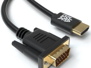 JAMEGA HDMI auf VGA Kabel - Konverter Audio & Videokabel für PC, Laptop HDTV HDMI-Kabel, HDMI Stecker, VGA Stecker, (300 cm)