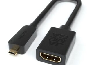 JAMEGA Micro HDMI Adapter Kabel, HDMI Buchse zu micro HDMI Stecker 4K UHD Audio-Kabel