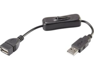 Renkforce Renkforce USB-Kabel USB 2.0 USB-A Stecker, USB-A Buchse 0.25 m Schwarz USB-Kabel, (0.25 cm)