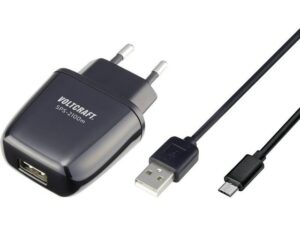 VOLTCRAFT USB-Ladeadapter SPS-2100M mit Micro-USB-Kabel USB-Ladegerät (Raspberry Pi 2 geeignet)