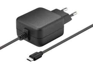 goobay Micro-USB-Netzteil (5 V/3 A) für Raspberry Pi 1, 2, 3 (Raspberry Pi 4 mit Typ-C-Adapter)