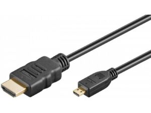 Goobay - HDMI™-High-Speed-Kabel mit Ethernet (Micro, 4K @ 60 Hz) HDMI™-Stecker (Typ a) HDMI™-Micro-Stecker (Typ d), 2 m (53785)
