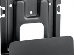 MANHATTAN Wandhalterung für Streamingboxen und Media-Player Trägt ein Streaminggerät (Apple TV®, Roku®, Xiaomi®, Raspberry Pi® und mehr) bis zu 5 kg, 47 - 76 mm ausziehbar, Stahl, schwarz (462075)