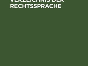 Abkürzungsverzeichnis der Rechtssprache