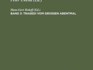 Alexander Seitz: Sämtliche Schriften / Tragedi vom Großen Abentmal