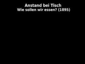 Anstand bei Tisch