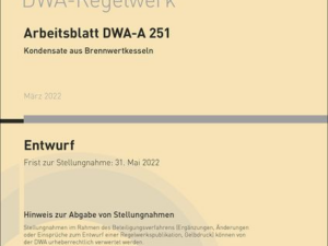 Arbeitsblatt DWA-A 251 Kondensate aus Brennwertkesseln (Entwurf)