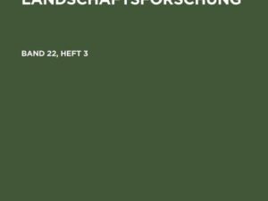 Archiv für Naturschutz und Landschaftsforschung. Band 22, Heft 3