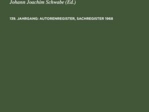 Autorenregister, Sachregister 1968