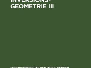 Beiträge zur Inversionsgeometrie III