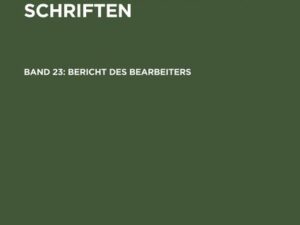 Bericht des Bearbeiters