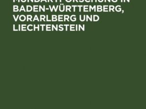 Bibliographie zur Mundartforschung in Baden-Württemberg, Vorarlberg und Liechtenstein