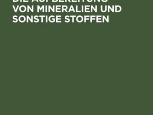 Chemikalien für die Aufbereitung von Mineralien und sonstige Stoffen