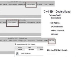 Cvil 3D Deutschland / Add-Ons, Add-Ins und mehr, Civil 3D Deutschland (schwarz/weiß, zur Information)