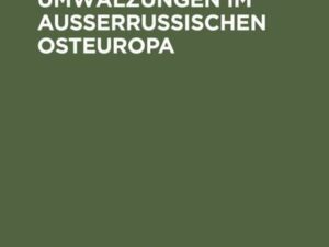 Die agrarischen Umwälzungen im außerrussischen Osteuropa