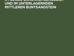 Die Grundwasserverhältnisse im Geisel-Braunkohlengebiet und im unterlagernden Mittleren Buntsandstein