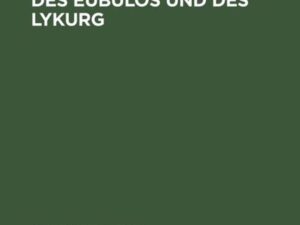 Die Kulturpolitik des Eubulos und des Lykurg