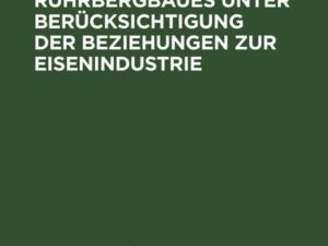 Die Organisation des Ruhrbergbaues unter Berücksichtigung der Beziehungen zur Eisenindustrie