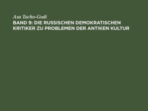 Die russischen demokratischen Kritiker zu Problemen der antiken Kultur