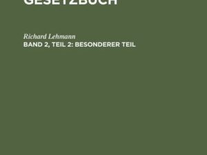 E. Kummerow; R. Lehmann: Bürgerliches Gesetzbuch / Besonderer Teil