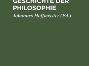 Einleitung in die Geschichte der Philosophie