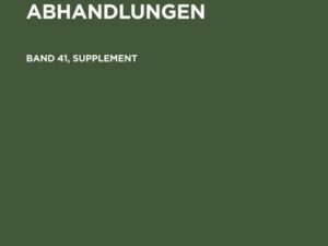 Entomologische Abhandlungen. Band 41, Supplement