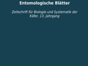 Entomologische Blätter