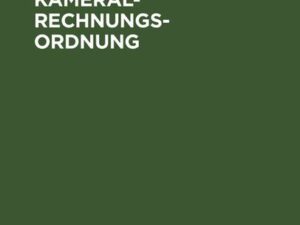 Entwurf einer Kameral-Rechnungs-Ordnung