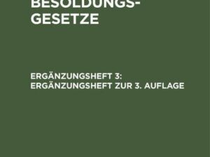 Ergänzungsheft zur 3. Auflage