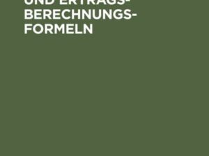 Flächentheilung und Ertragsberechnungs-Formeln