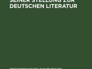 G. Ch. Lichtenberg in seiner Stellung zur deutschen Literatur