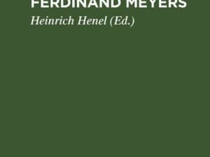 Gedichte Conrad Ferdinand Meyers