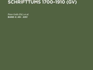 Gesamtverzeichnis des deutschsprachigen Schrifttums 1700–1910 (GV) / An - Anv