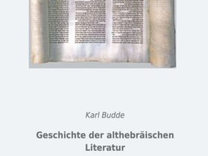 Geschichte der althebräischen Literatur