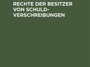 Gesetz, betreffend die gemeinsamen Rechte der Besitzer von Schuldverschreibungen