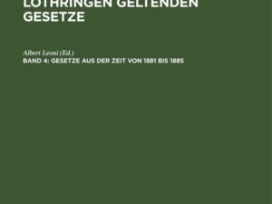 Gesetze aus der Zeit von 1881 bis 1885