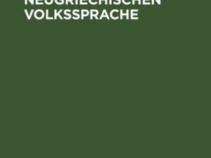 Handbuch der neugriechischen Volkssprache