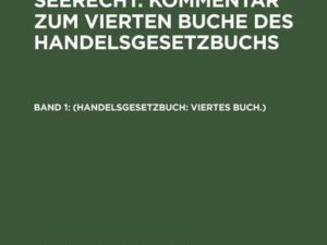 (Handelsgesetzbuch: Viertes Buch.)