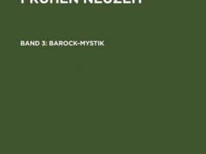 Hans-Georg Kemper: Deutsche Lyrik der frühen Neuzeit / Barock-Mystik