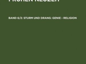 Hans-Georg Kemper: Deutsche Lyrik der frühen Neuzeit / Sturm und Drang