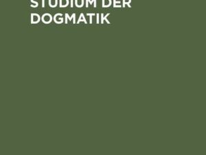 Hilfsbuch zum Studium der Dogmatik