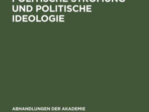 Konservatismus als politische Strömung und politische Ideologie