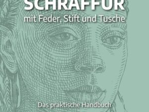 Kreuzschraffur mit Feder, Stift und Tusche.