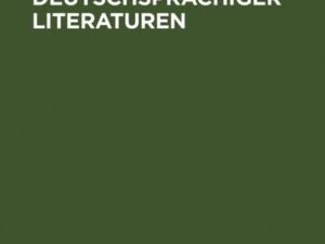 Kulturtopographie deutschsprachiger Literaturen