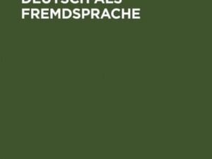 Linguistik und Deutsch als Fremdsprache