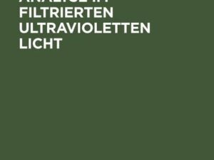 Lumineszenz-Analyse im filtrierten ultravioletten Licht