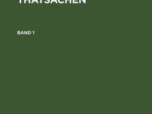 Otto Liebmann: Gedanken und Thatsachen / Otto Liebmann: Gedanken und Thatsachen. Band 1