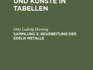 P. N. Sprengel: Handwerke und Künste in Tabellen / Bearbeitung der edeln Metalle